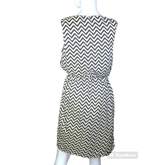 Miss Pinky 100% Polyester Light Creamy & Black Casual Dress Made In India Size L - Picture 6 of 15